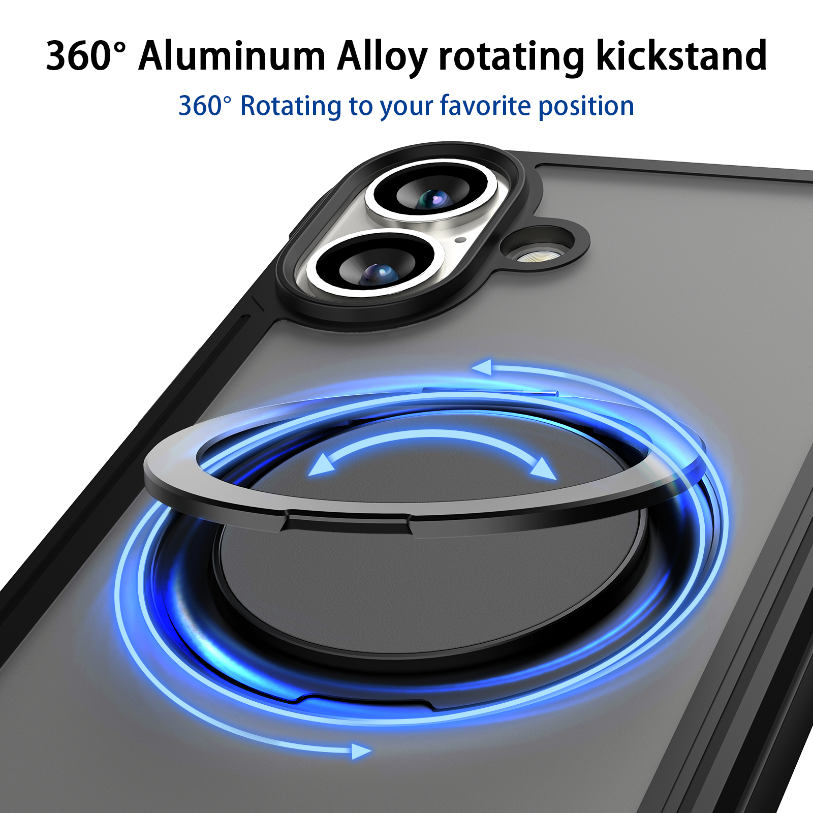 New product TPU+PC anti drop mobile phone case magnetic mobile phone protective cover for iphone 16 15 16 plus with kickstand
