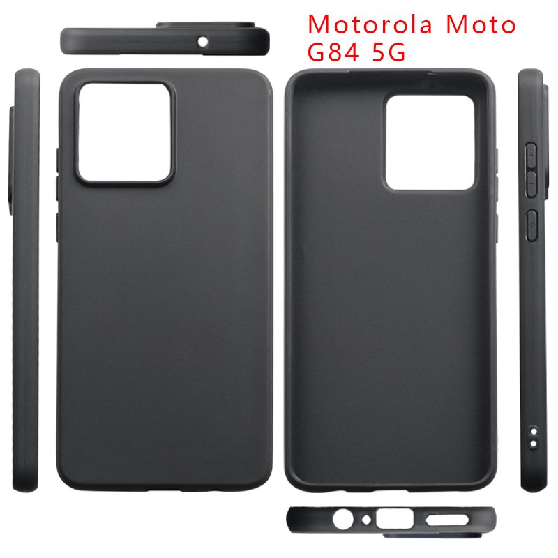 Matte Silicone Phone Case For Motorola Moto G85 5G Black TPU Back Cover Mobile Phone Cases
