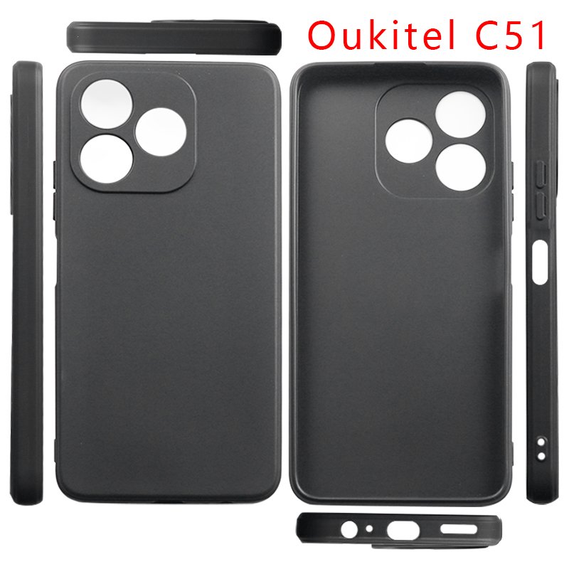 Matte Silicone Phone Case For Oukitel C51 Black TPU Back Cover Mobile Phone Cases