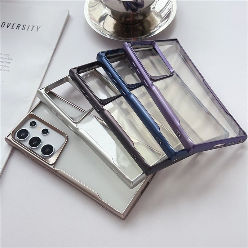 Transparent TPU Phone Case For Samsung Galaxy S24 Ultra S23 FE Shockproof Clear Design Matte For Samsung S23 24 Plus Back Cover