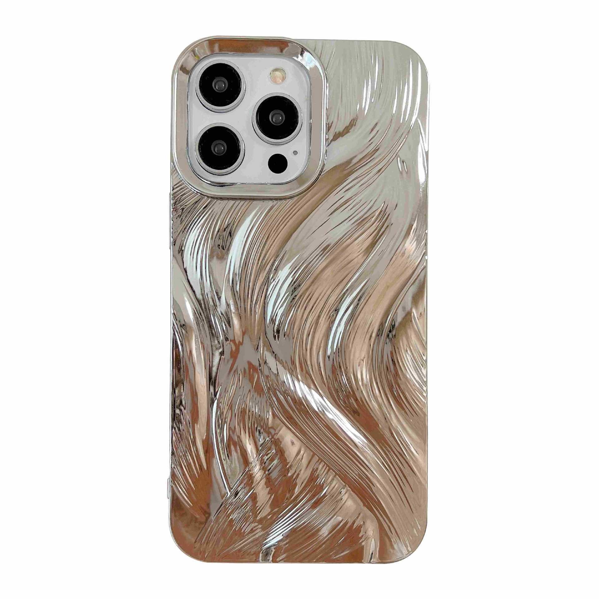 New 2024 3D art painting electroplate Phone Case For iPhone 15 Pro 14 13 Pro Max 15Pro Max Shockproof Bumper Soft Cases