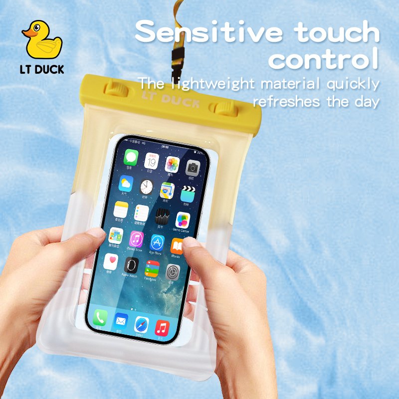 Cute duck pattern TPU Universal Waterproof Phone Case Water Proof Bag Diving Floating Waterproof Phone Bag For travel swimming