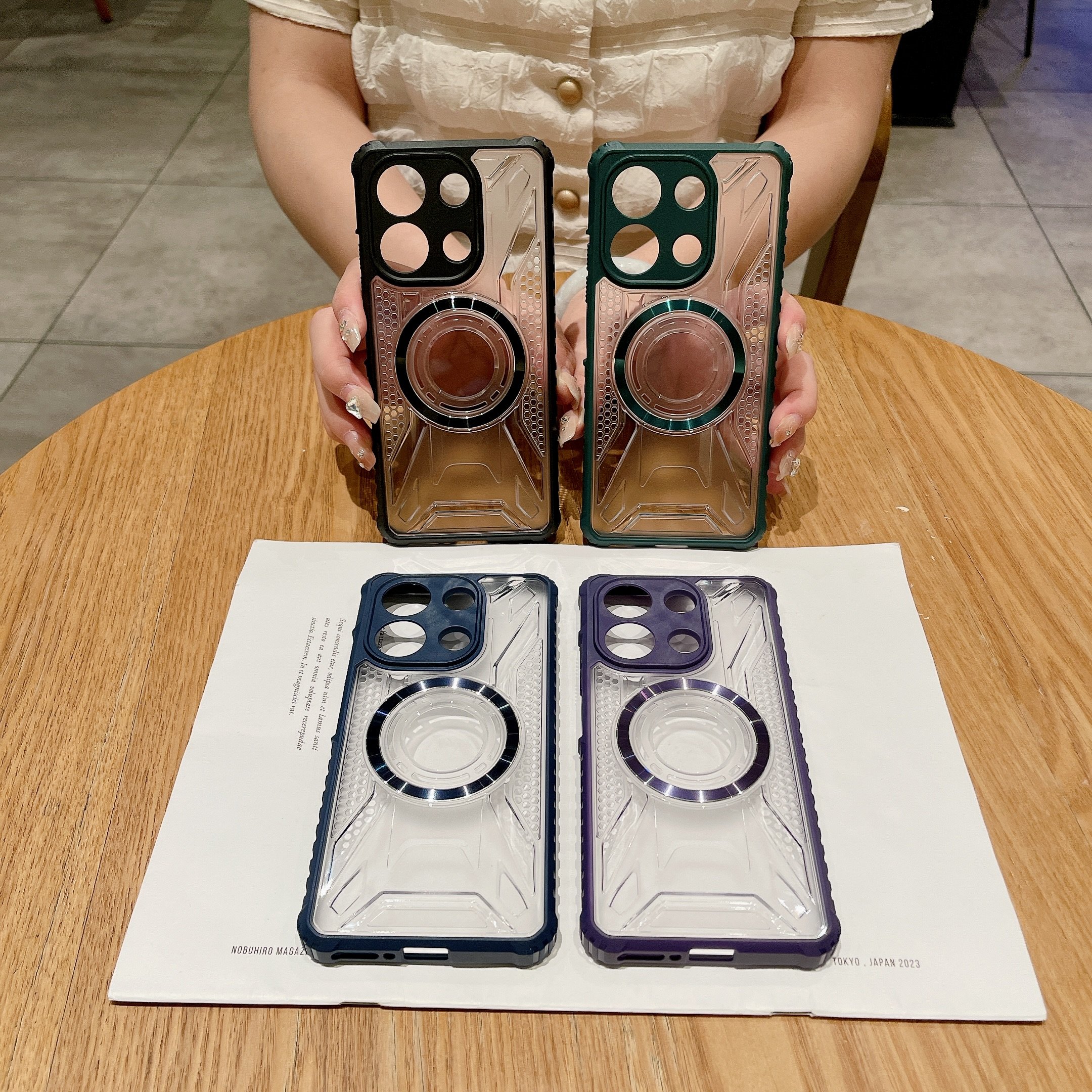 For Xiaomi 13t Pro Redmi 13C Note 13Pro Plus Four-corner Shockproof Armor Magnetic Wireless Charging Mobile Phone Case