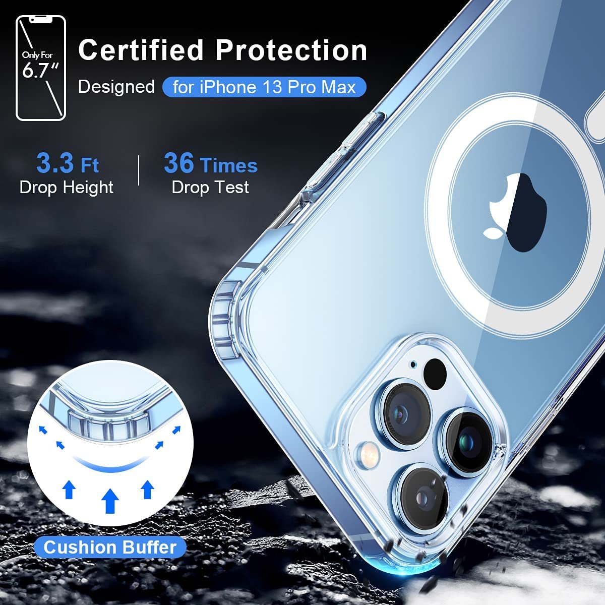 Strong Transparency Shockproof Acrylic Mobile Phone Case Durable Mobile Phones Cases And Covers For Iphone 14 15 16 Pro Max