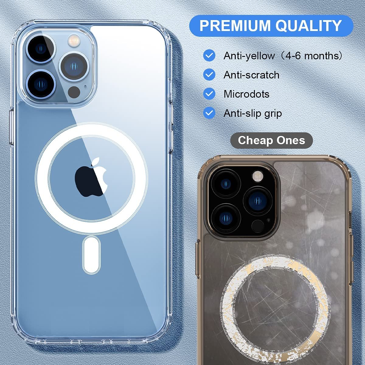 Strong Transparency Shockproof Acrylic Mobile Phone Case Durable Mobile Phones Cases And Covers For Iphone 14 15 16 Pro Max