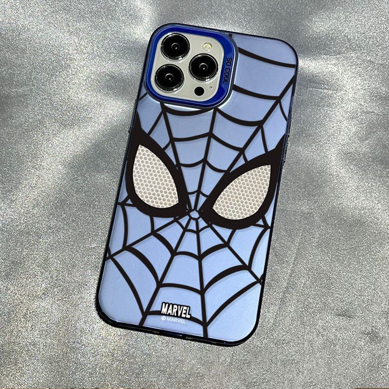 Marvel Spider Man Plain Multistep TPU Soft Phone Case For iPhone 15 14 13 12 11 Pro Max XR XS 7 8 Plus Soft Silicone Cool Cover