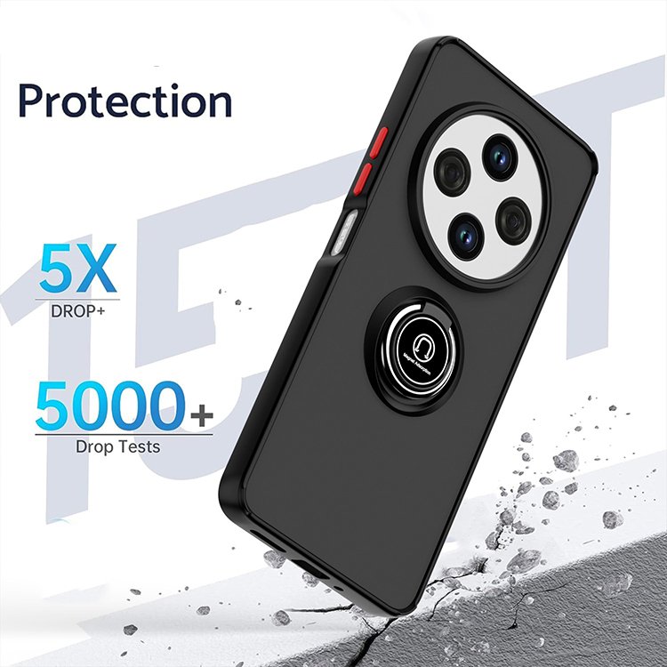 Car Magnetic Mobile Phone Case For Redmi 14C Ring Stand Holder Matte Phone Case For iPhone 14 Y 13 Pro Max 12 11 Pro