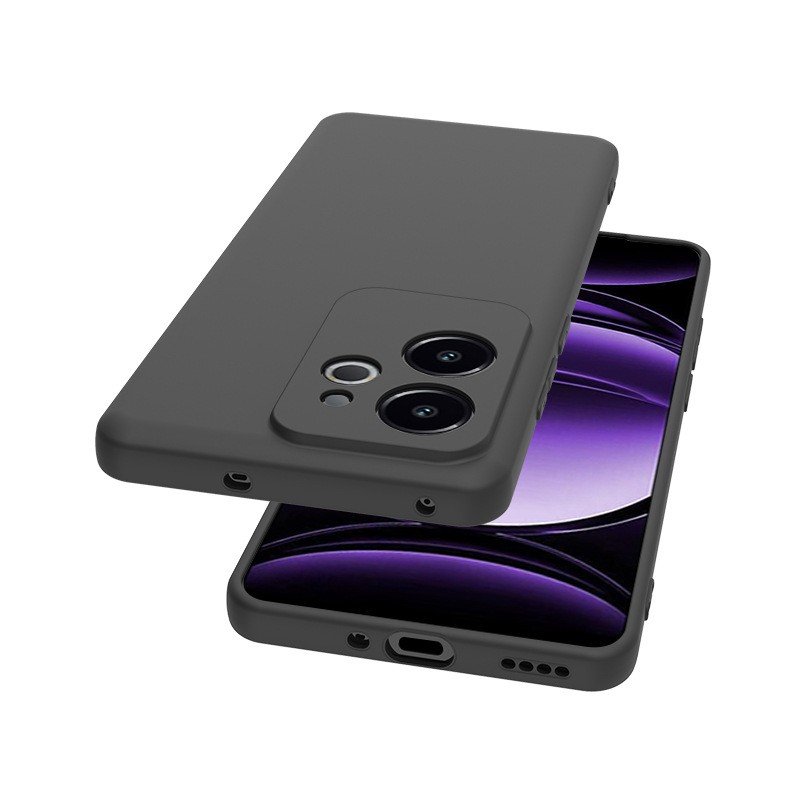 Lightweight Black case for Realme 12 5G 12x C65 Narzo 70 Pro 70x N65 P1 Pro protect mobile phone washable anti-Fingerprint