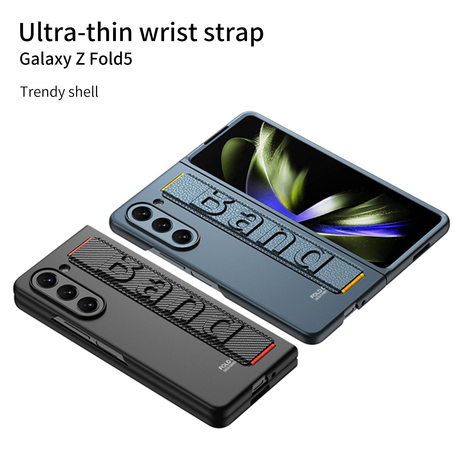 Luxury Silicon Foldable Case For Z Fold 6 5 Flip 6 Wristband Phone Case For Samsung Z Fold 6 Fold 5