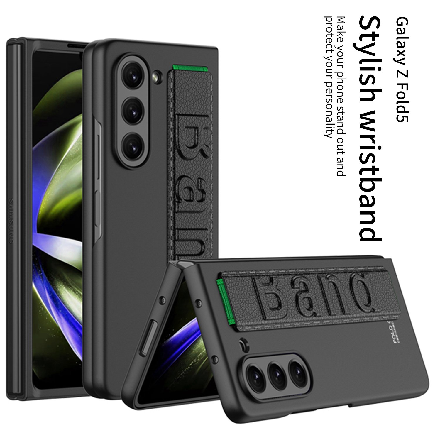 Luxury Silicon Foldable Case For Z Fold 6 5 Flip 6 Wristband Phone Case For Samsung Z Fold 6 Fold 5