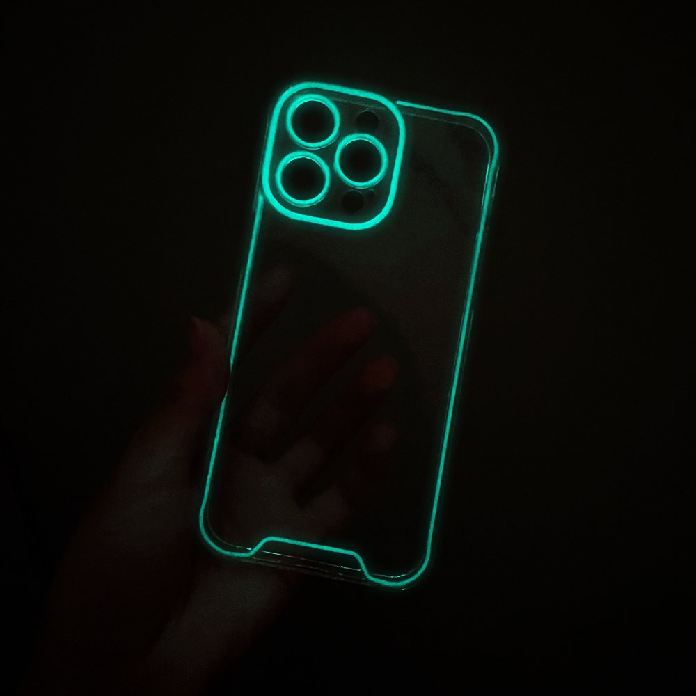 Night Glow Fluorescent Neon Glowing Mobile Phone Case for iphone 14 13 12 11 Pro Max XS XR Max Soft Silicon Back Cover