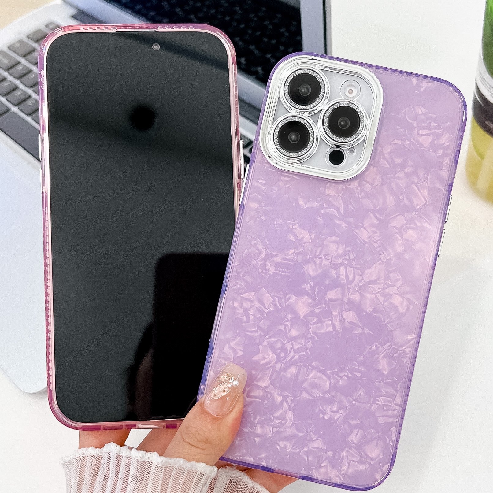 Luxury Electroplating Imd Phone Case Water Ripple Pattern Marble Pattern For Iphone 16 Pro Max Plus 15 14 13 Phone Accessories