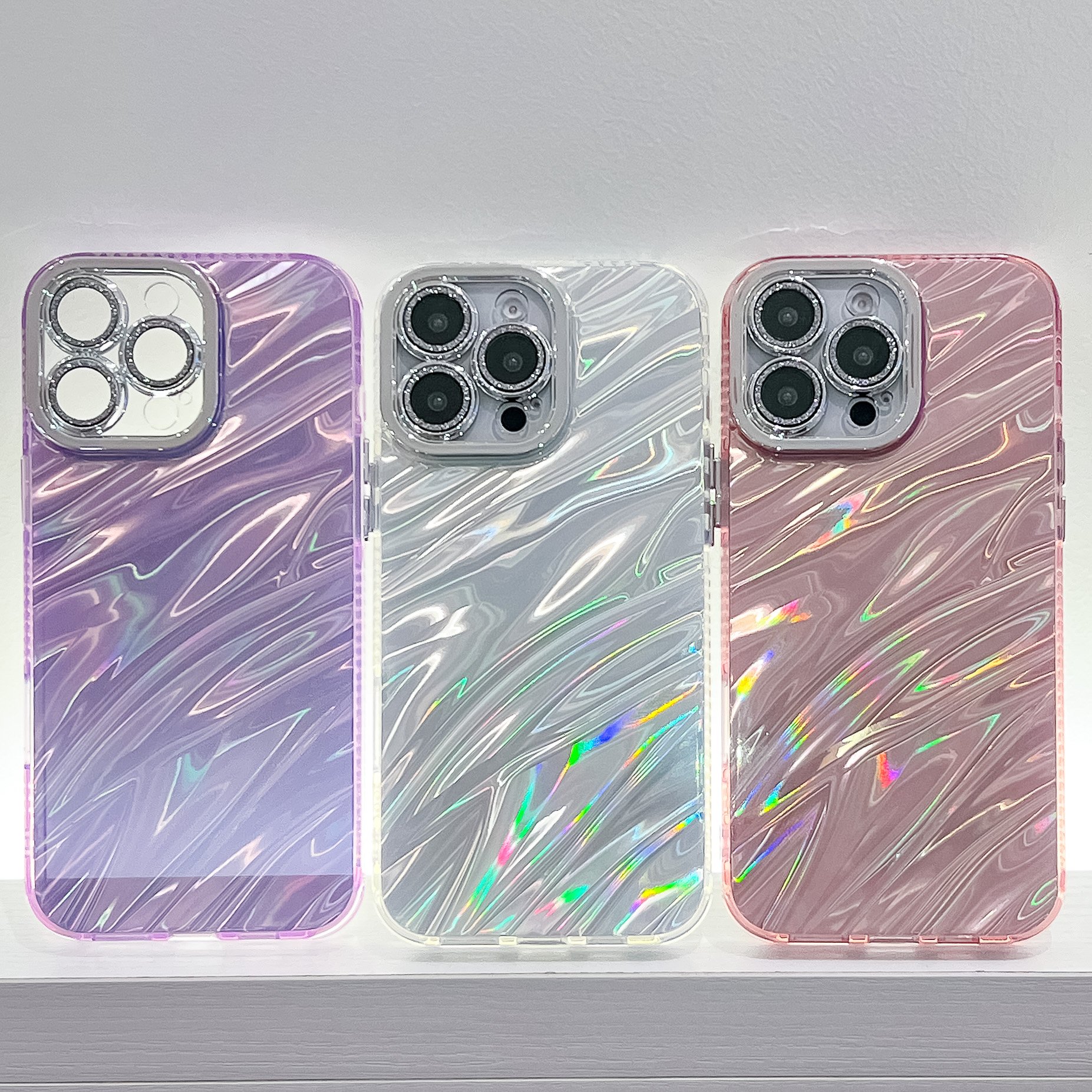 Luxury Electroplating Imd Phone Case Water Ripple Pattern Marble Pattern For Iphone 16 Pro Max Plus 15 14 13 Phone Accessories