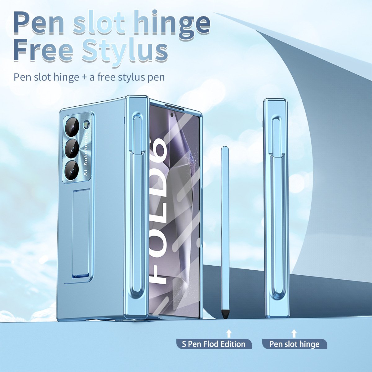 NEW design with film Z Fold 6 mobile Phone case Magnetic hinge folding all inclusive protective electroplated phone case