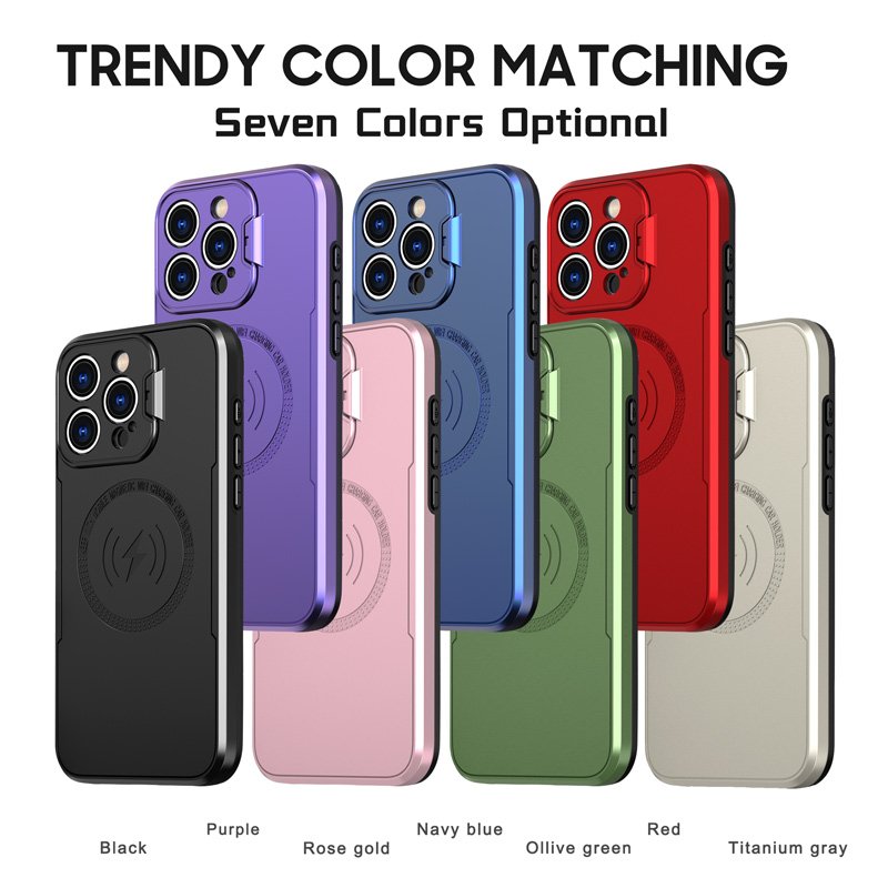 Factory Price-Creative Design Heavy Duty Magnetic Case for iPhone 15 Pro Max Popular Functional Back Cover made Durable Acrylic