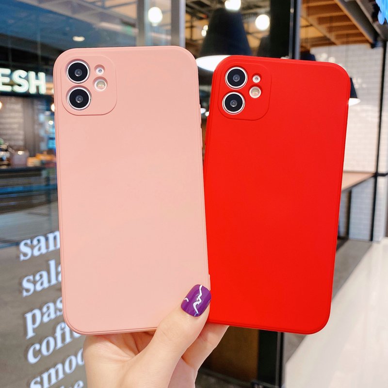 Full Cover Skin Feeling Matte Soft Silicone TPU Phone Case For iPhone 16 15 13 12 11 Pro Max XR XS