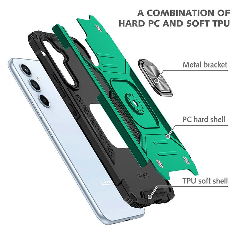 Shockproof Cover Ring Kickstand Armor 2 In 1 Cell Phone Car Magnetic Mobile Phone Case For Samsung Galaxy A54 A34 A24 A14