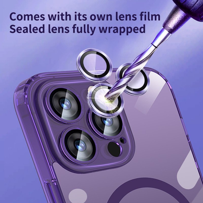 Clear Acrylic Magnetic Mobile Phone Case For iPhone 15 14 13 12 Pro max Magnet Lens glass film colorful Shockproof Back Cover