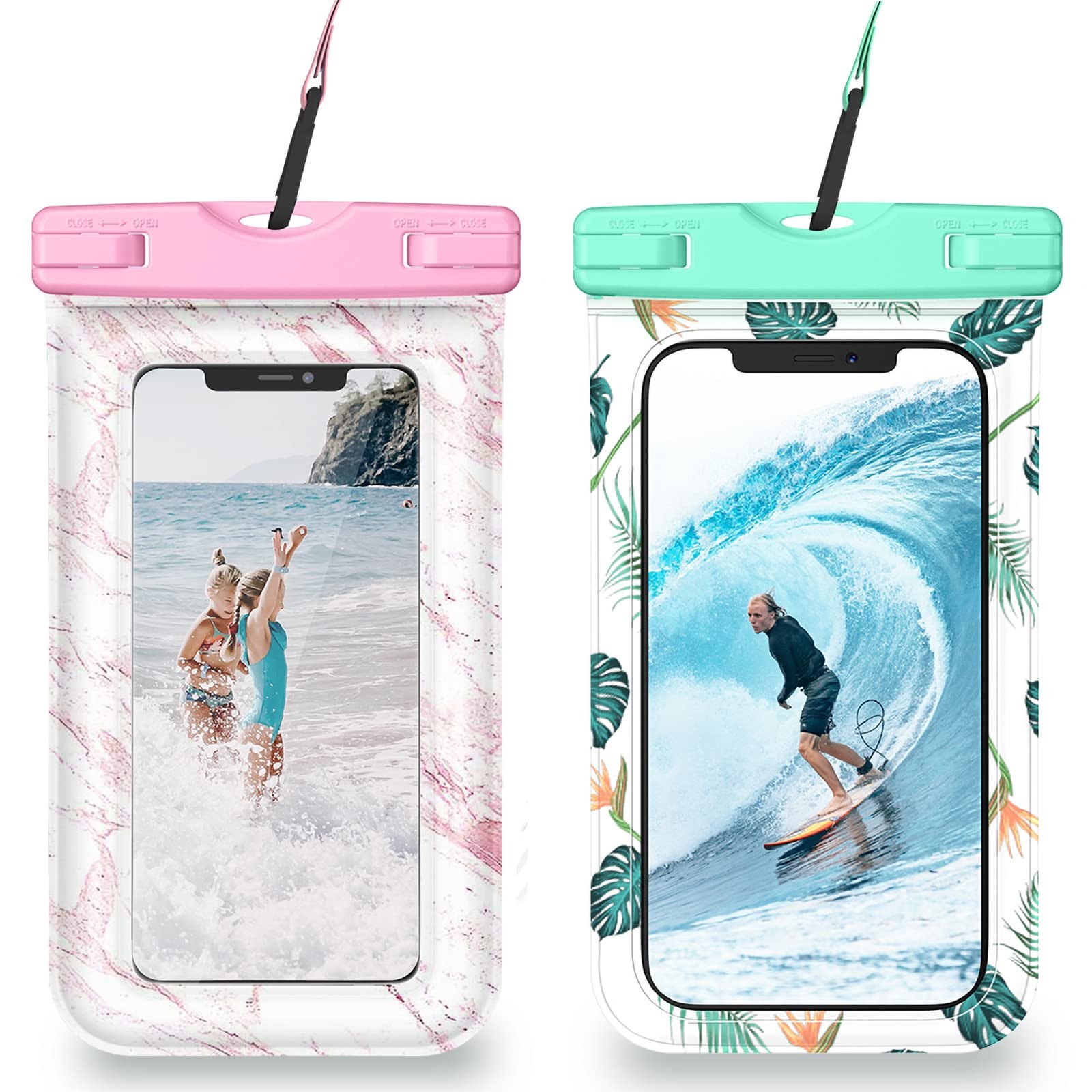 Waterproof Phone Pouch, Floating IPX8 Waterproof Cellphone Case Underwater Dry Bag for iPhone 13 Pro Max Mini 12 11 SE XS XR 8
