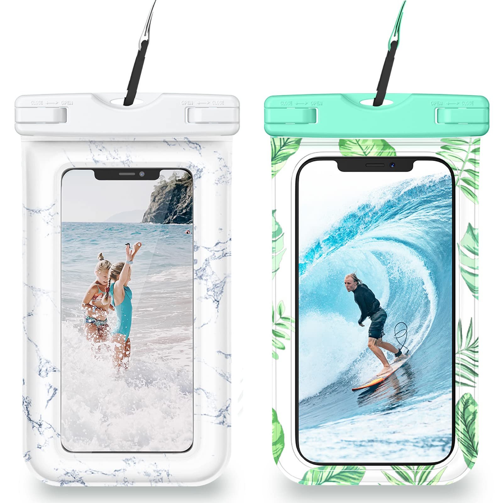 Waterproof Phone Pouch, Floating IPX8 Waterproof Cellphone Case Underwater Dry Bag for iPhone 13 Pro Max Mini 12 11 SE XS XR 8