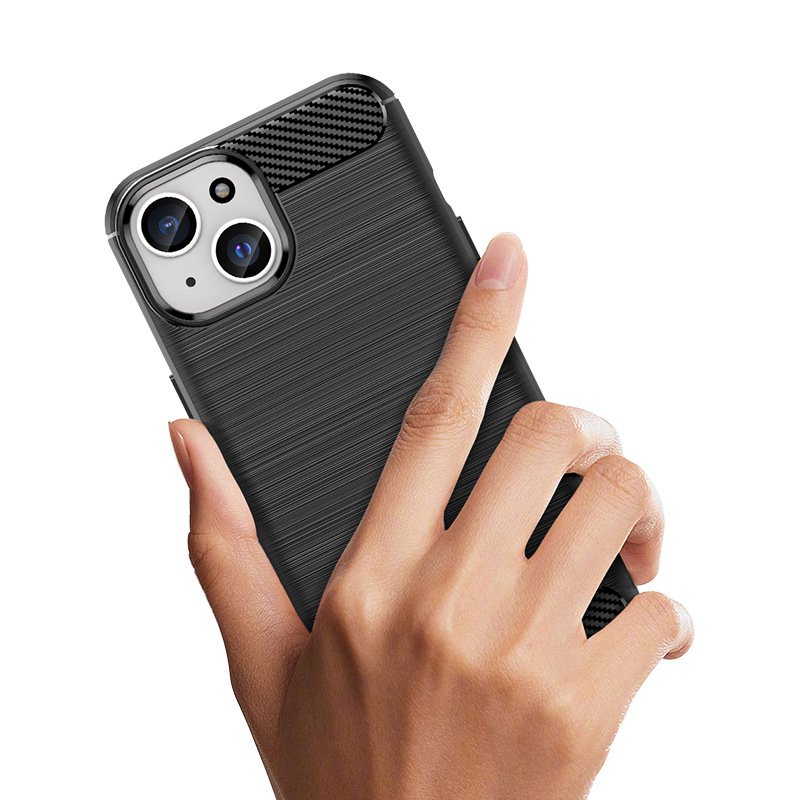 Fast delivery snap on Shockproof TPU Silicone Carbon Fiber Brushed design phone Cases For iPhone 16 others