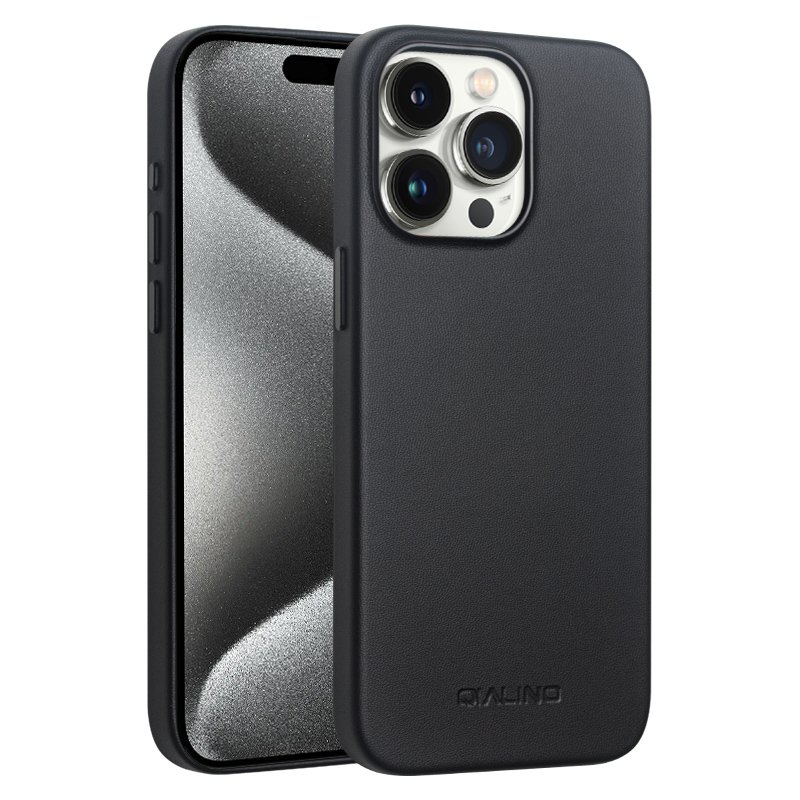 2024 QIALINO Brand Distributor Offer Handmade Mobile Phone Leather Case Cove for iphone 15 pro Max