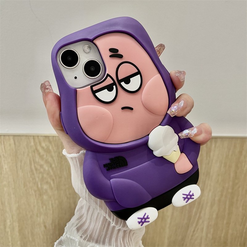 Cartoon SpongeBob SquarePants Patrick North Face for iPhone 15/14promax Case XS/XR Factory