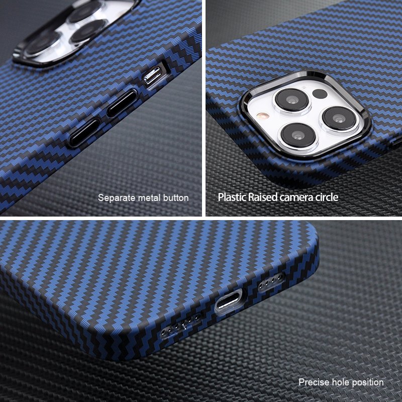 Premium Water Stick Carbon Fiber Textured Pattern 3D Protruding Feel Rubber Painting PC Cover with Removable Side keys Buttons