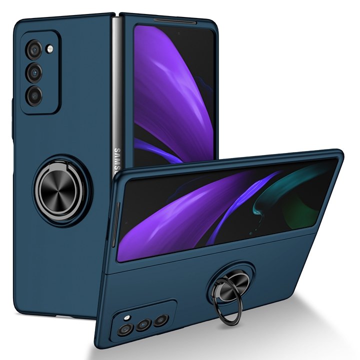 With Finger Ring Hard Phone Case for Samsung Galaxy Z Fold 6 5 4 3 5G Fold 2 1 Car Mount Magnetic Holder Protective Cover