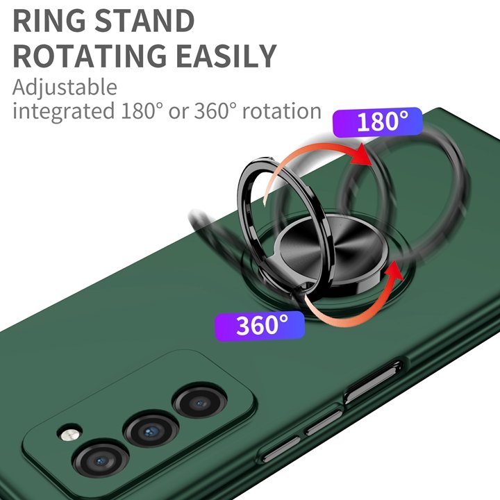 With Finger Ring Hard Phone Case for Samsung Galaxy Z Fold 6 5 4 3 5G Fold 2 1 Car Mount Magnetic Holder Protective Cover