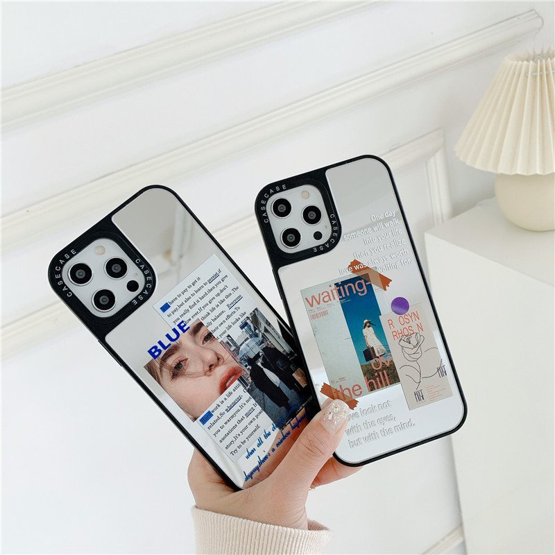 Custom Design Print Picture Logo Camera Protection Mirror TPU Cover for iPhone 15 14 13 12 Pro Max Mobile Phone Case