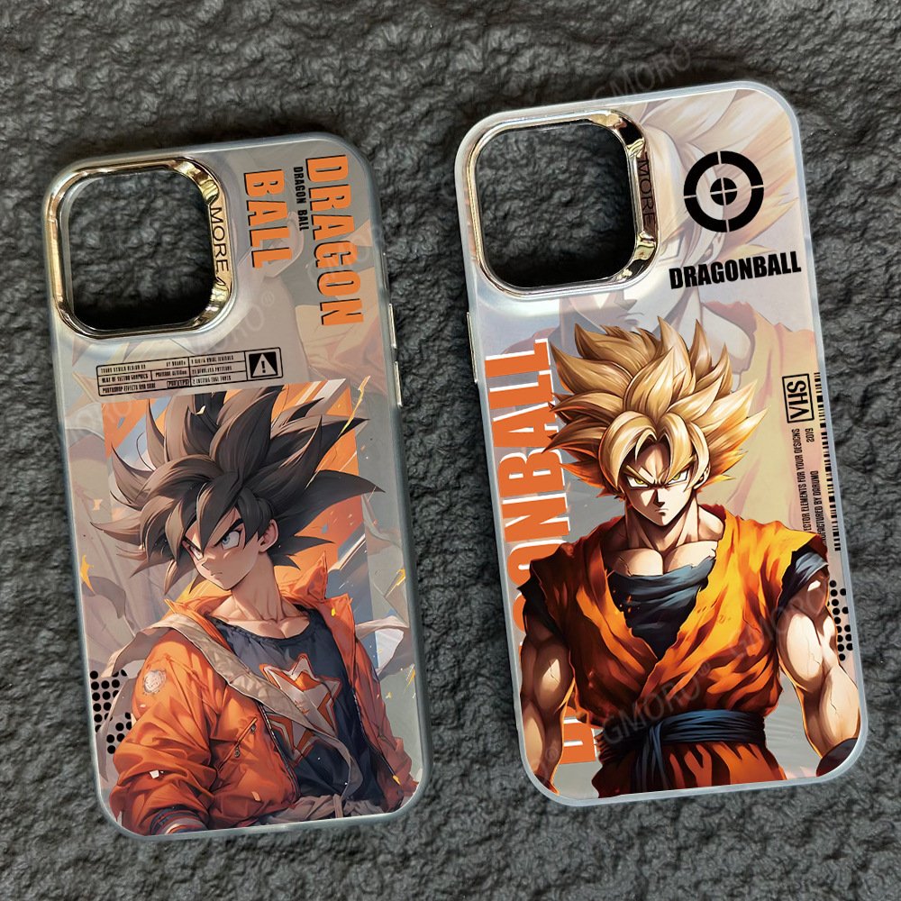Dragon Ball Phone Case for iphone 16 promax15/14/13 Hard Case for iPhone 15 Colored Silver Case 14Pro Super Saiyan 11