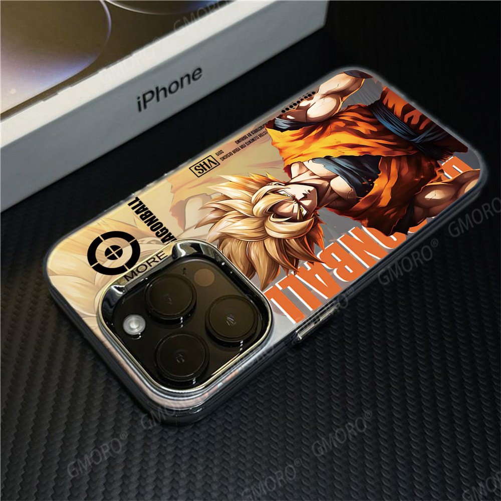 Dragon Ball Phone Case for iphone 16 promax15/14/13 Hard Case for iPhone 15 Colored Silver Case 14Pro Super Saiyan 11