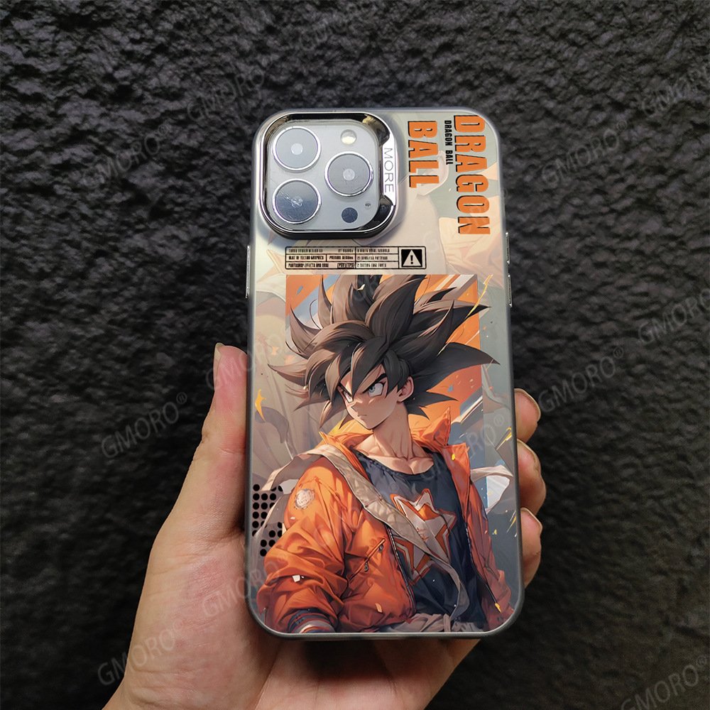 Dragon Ball Phone Case for iphone 16 promax15/14/13 Hard Case for iPhone 15 Colored Silver Case 14Pro Super Saiyan 11
