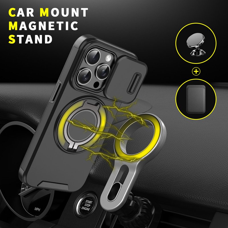 New Arrival For iPhone 15/15 Pro/16/16 Pro/16 Plus/16 Pro Max TPU + PC Hybrid Slide Window Lens Protection Mobile Phone Case