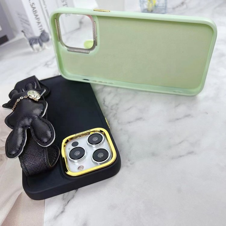 fashion wholesale price diy rabbit doll strap kickstand wrist band mobile phone case for iphone 15 14 13 12 11 pro max plus 7 8