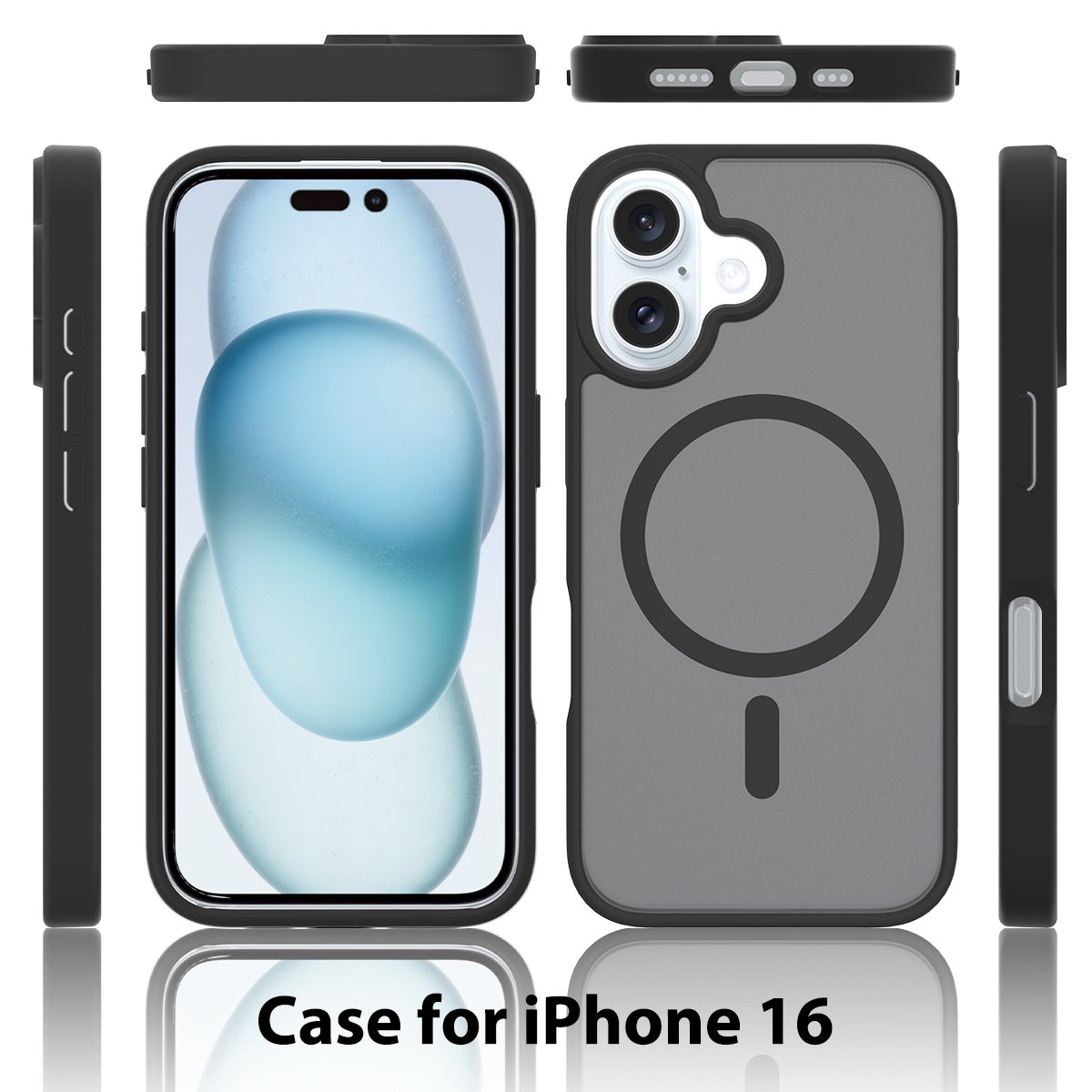 High Quality Frosted Matte Wireless Charger Magnetic Phone Case Anti-Fingerprint Magnetic for iphone 16 15 14 13 pro max case
