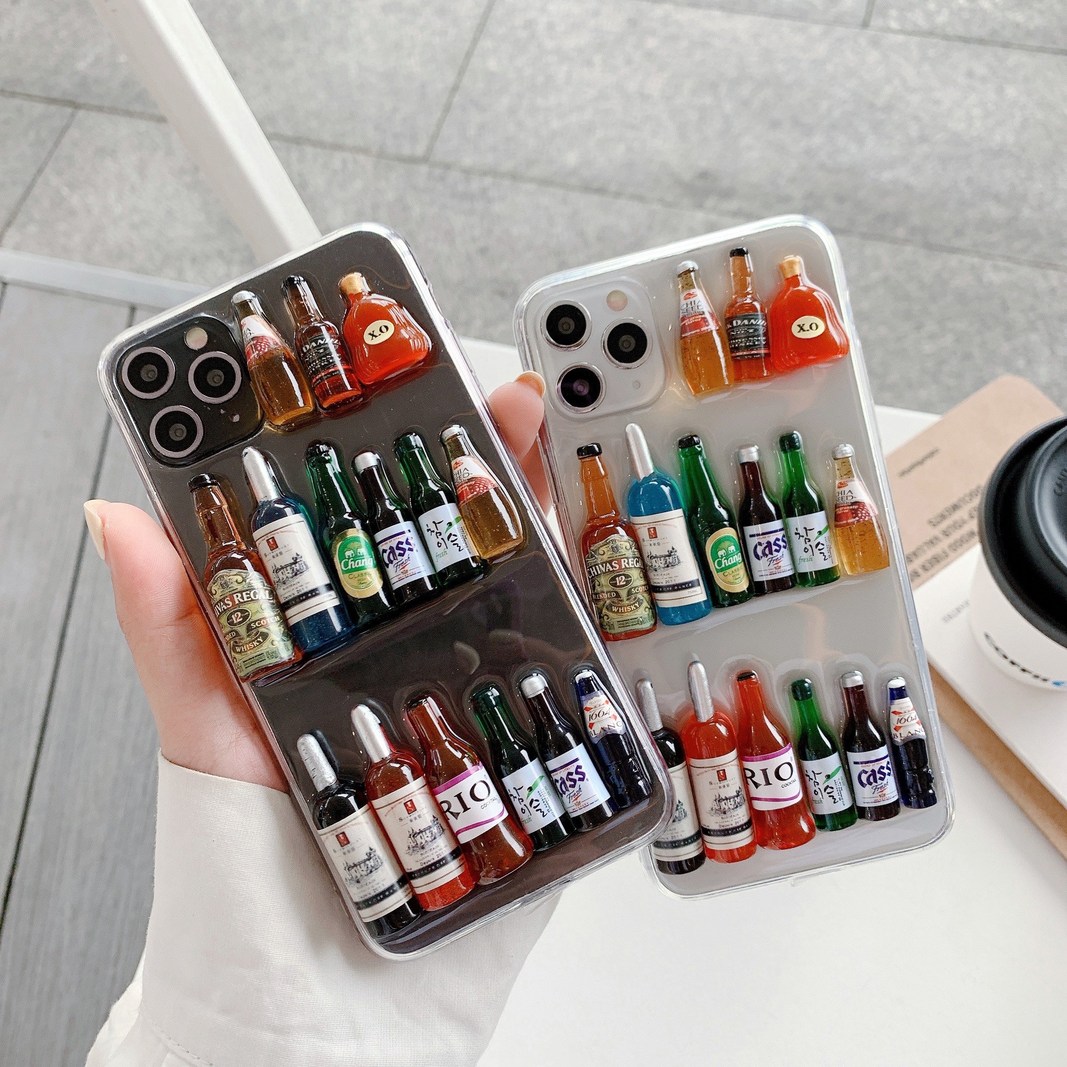 Hot Ins The 3D Wine Bottle Phone Case for iPhone 11 12Pro Max X XS XR Max 7 8Plus Fashion Creative Protect Cover Accessories 16