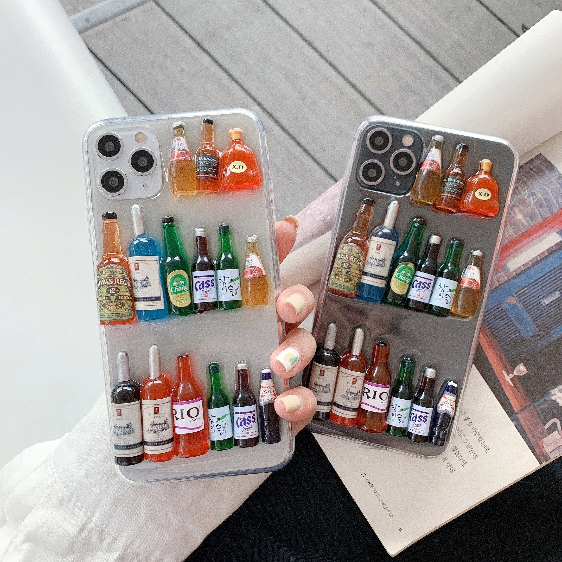Hot Ins The 3D Wine Bottle Phone Case for iPhone 11 12Pro Max X XS XR Max 7 8Plus Fashion Creative Protect Cover Accessories 16