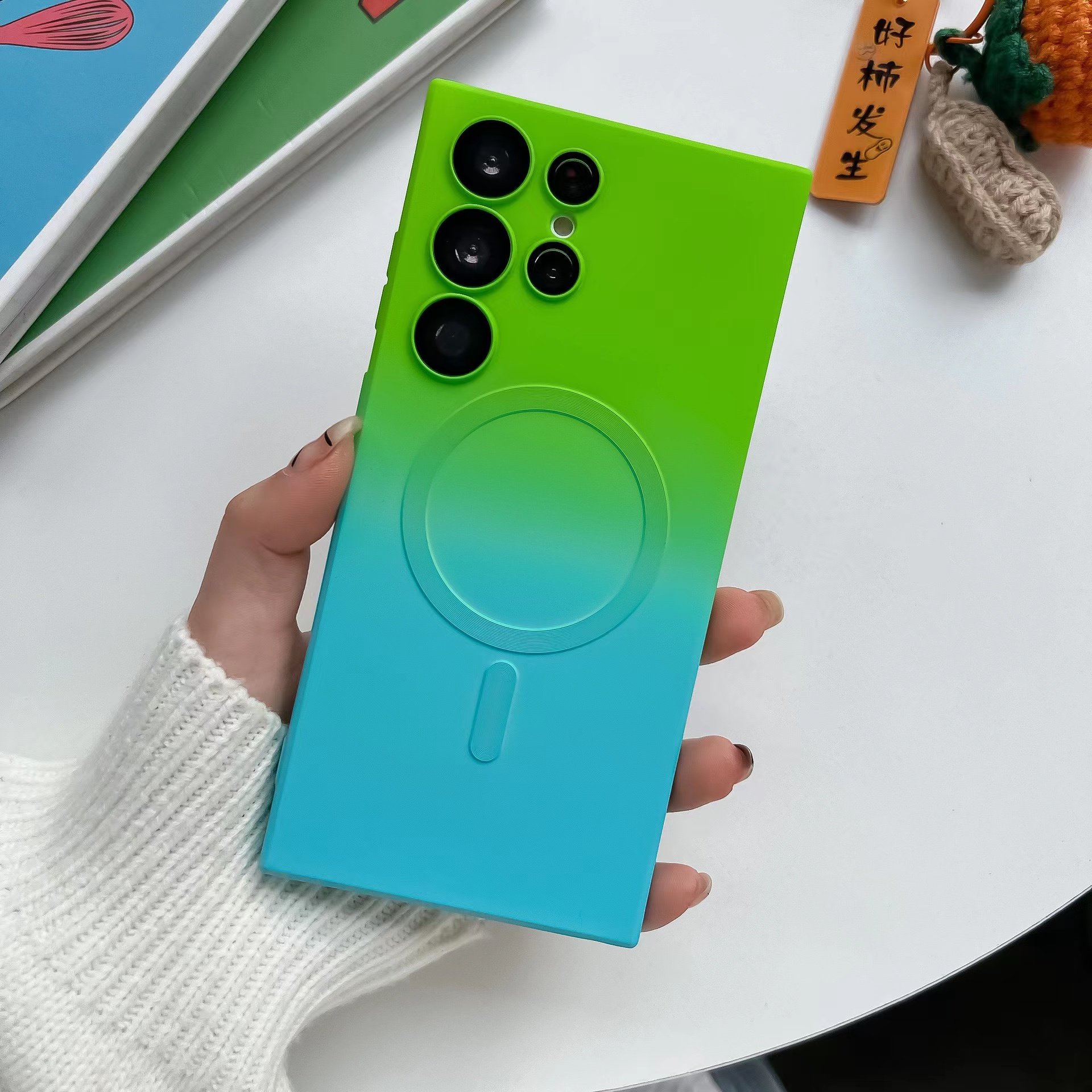 New Design Case For Samsung S24 Ultra Silicone With Lens Film Magnetic Protection Phone Case For Samsung S23 Ultra Case
