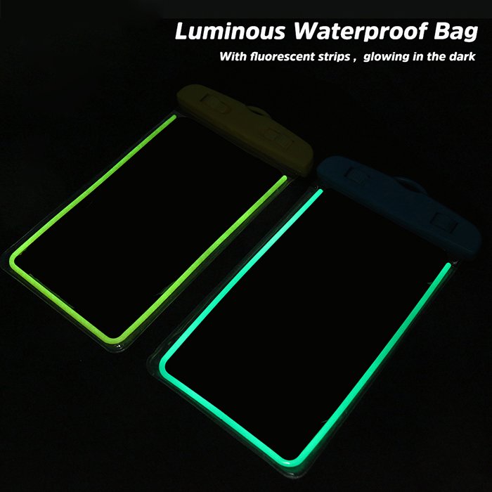 universal mobile phone waterproof bag pvc swimming diving luminous waterproof pouch portable mobile phone accessories