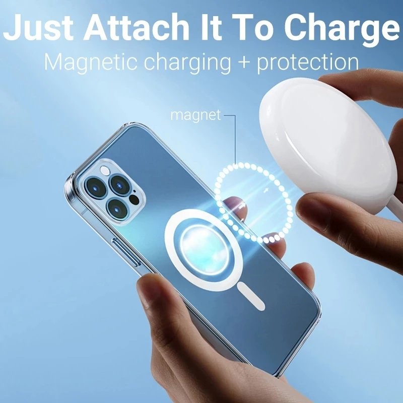Clear Shockproof Acrylic Cover Magnetic Pc Accessories Transparent Cell Mobile Phone Case For Iphone 15 14 Pro Max