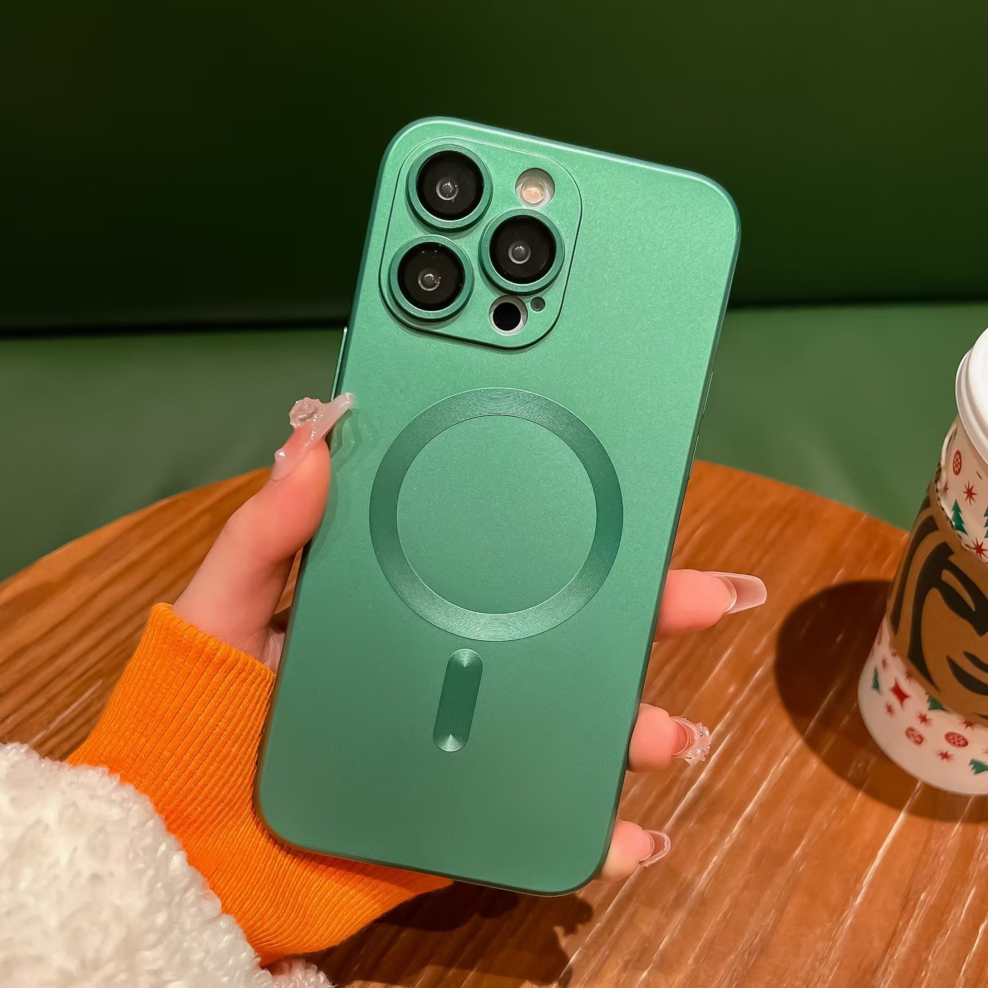 Electroplating magnetic phone case lens film mobile phone case full cover anti-fall suitable for iPhone 16promax 15plus 14