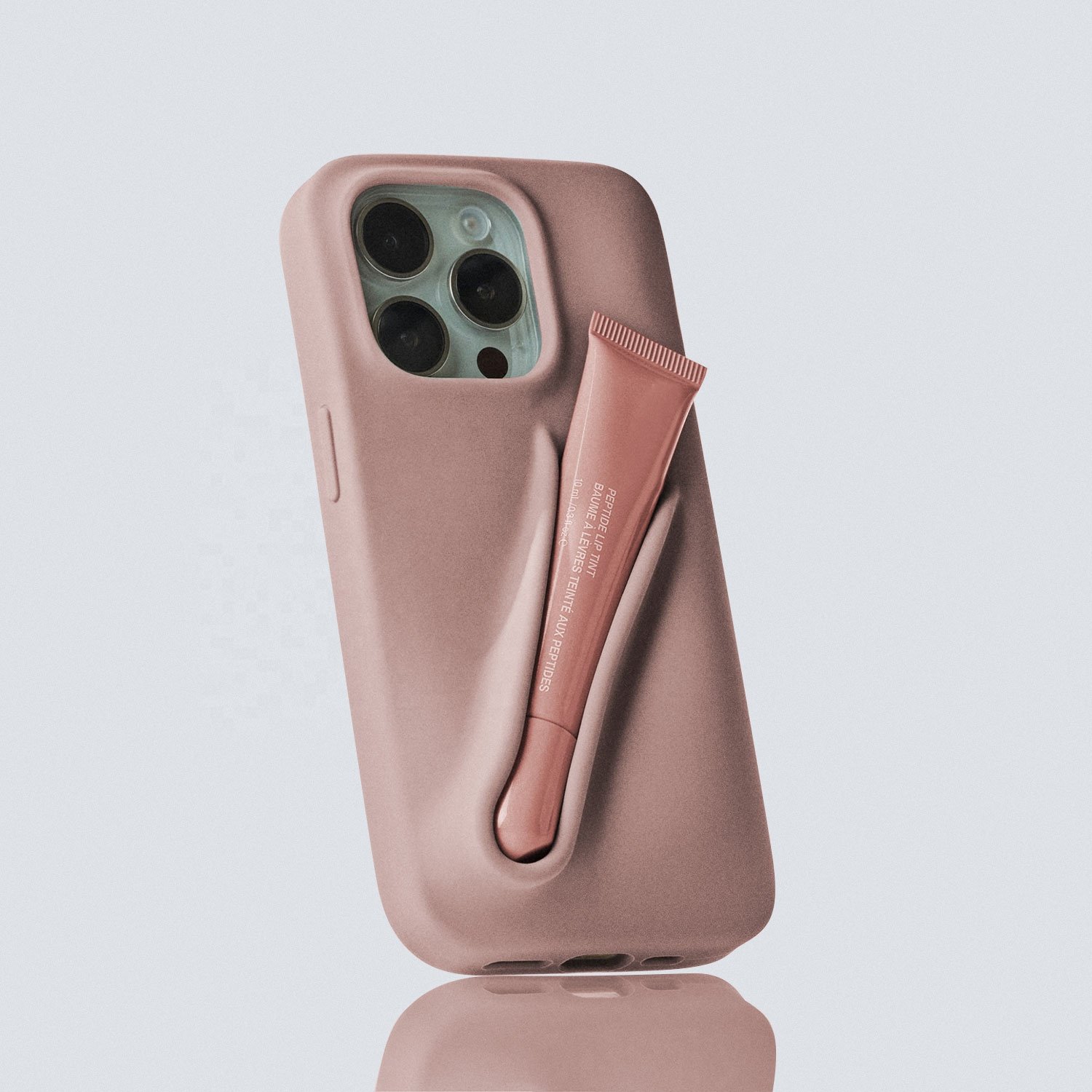 2024 New Beelan IPeptide Treatment Silicone 16 Lip Sticker Tint Mobile Phone Case Cover For iPhone 15 Pro Max Lip gloss Case 14