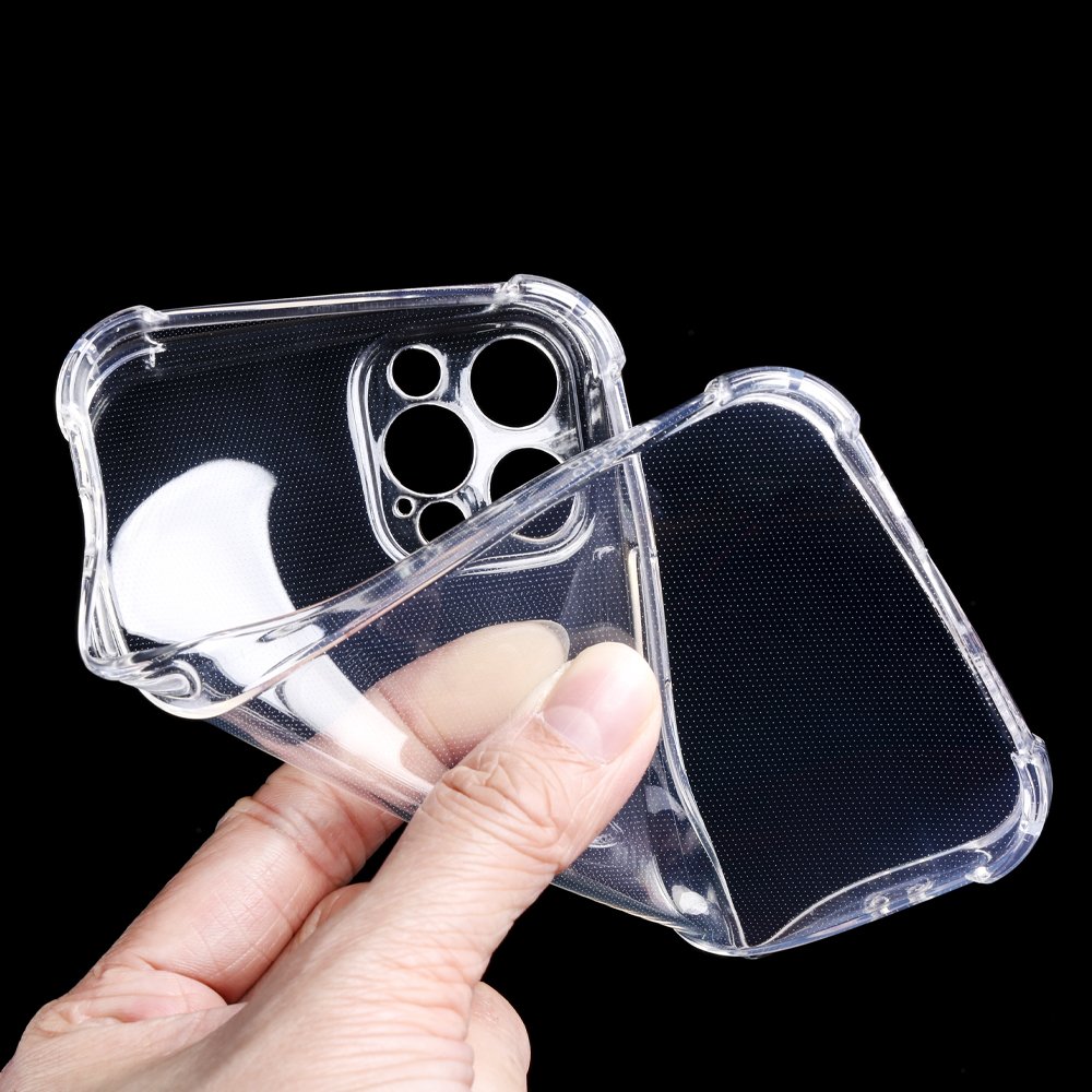 Four Corner Silicone Phone Case For iPhone 16 Pro Max 15 14 13 Pro 12 11 XS XR 1.5mm Clear Shockproof Soft TPU Back Cover