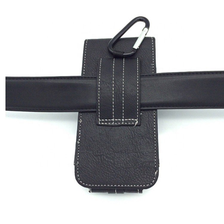 Universal PU Leather Waist Pack Holster Belt Pouch Mobile Phone Case with Card Holders