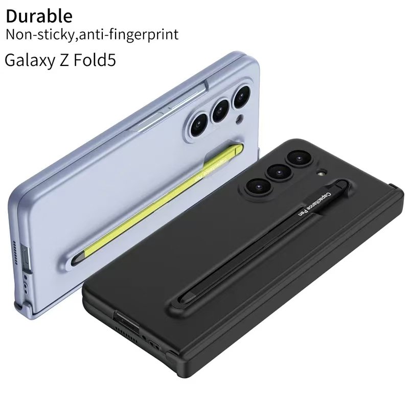 Applicable to Samsung z fold 6 mobile phone case business side stand 3-in-1 magnetic hinge frosted protective case with pen