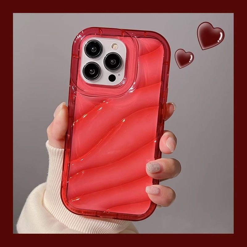Wavy Texture Case Silicone Shockproof Bumper Cover Transparent for Iphone 15 14 13 12 11 Pro Max X XS XR 8 7 Plus Luxury TPU 16