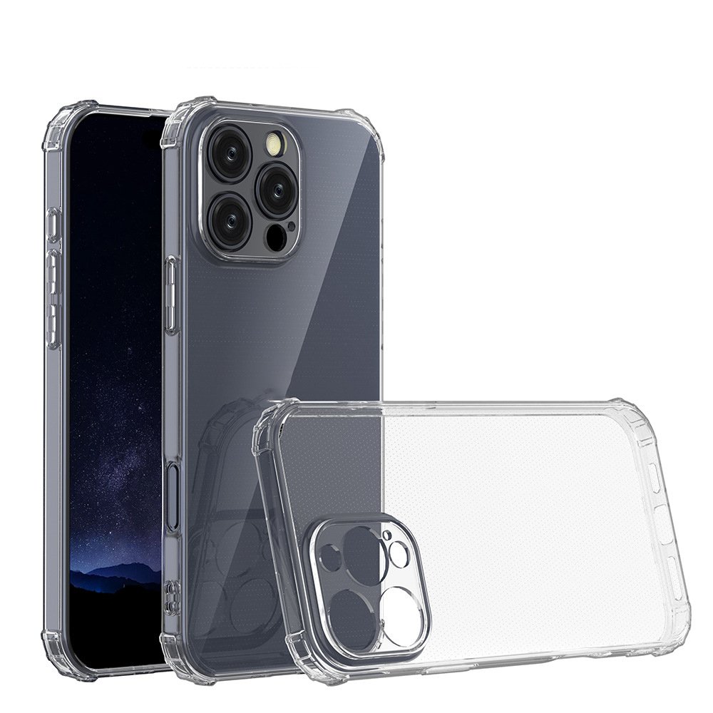 For iPhone 16 Pro Case Shock Absorption Air Cushion Corner Soft TPU Clear Mobile Phone Case Cover For iPhone 15 16 Pro Max Plus