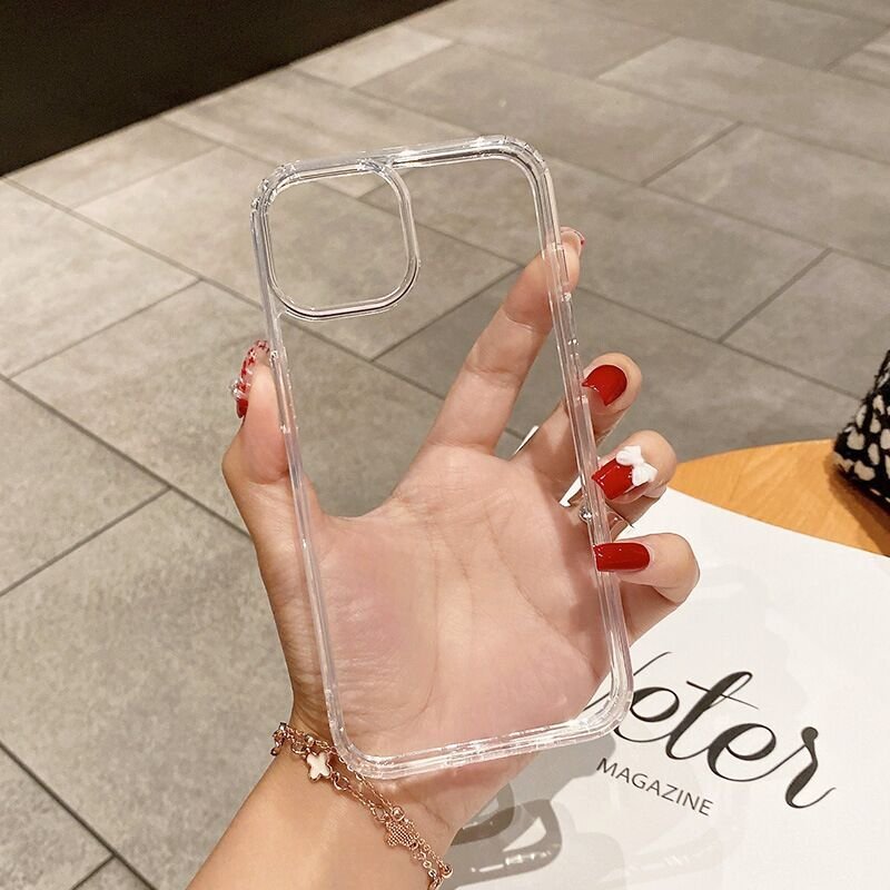 Slim Fit Drop-resistant Clear Crystal Acrylic TPU Phone Cases UV Printing Clear Hard Transparent case For iPhone 16 15 14 13 12